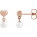 Pearl Heart Earrings