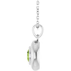 Puffed Solitaire Necklace or Charm/Pendant