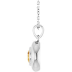 Puffed Solitaire Necklace or Charm/Pendant