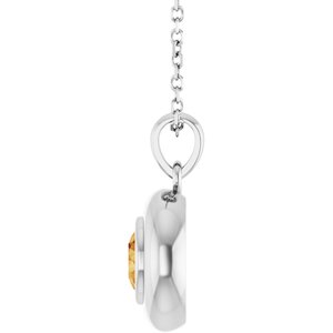 Puffed Solitaire Necklace or Charm/Pendant