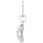 Puffed Solitaire Necklace or Charm/Pendant