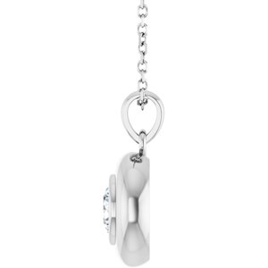 Puffed Solitaire Necklace or Charm/Pendant