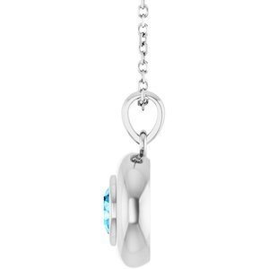 Puffed Solitaire Necklace or Charm/Pendant