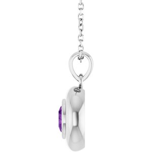 Puffed Solitaire Necklace or Charm/Pendant
