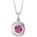 Puffed Solitaire Necklace or Charm/Pendant