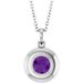 Puffed Solitaire Necklace or Charm/Pendant