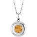 Puffed Solitaire Necklace or Charm/Pendant