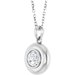 Puffed Solitaire Necklace or Charm/Pendant