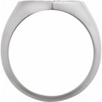 Pavé-Style Heart Signet Ring