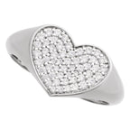 Pavé-Style Heart Signet Ring