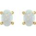 Oval 4-Prong Cabochon Earrings