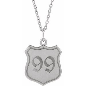 Engravable Police Badge Necklace or Pendant