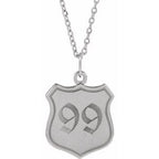 Engravable Police Badge Necklace or Pendant