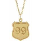 Engravable Police Badge Necklace or Pendant