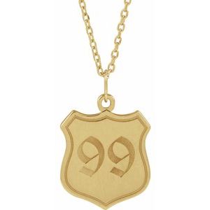 Engravable Police Badge Necklace or Pendant