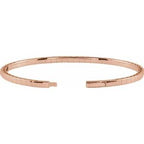 Half Accented Flexible Bangle Bracelet