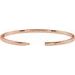 Half Accented Flexible Bangle Bracelet