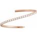 Half Accented Flexible Bangle Bracelet