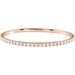 Half Accented Flexible Bangle Bracelet