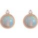 Cabochon Bezel-Set Earrings