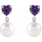 Heart & Pearl Earrings