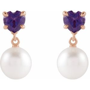Heart & Pearl Earrings