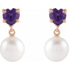 Heart & Pearl Earrings