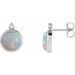 Cabochon Bezel-Set Earrings