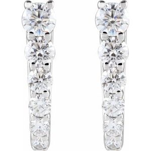 Accented U-Hoop Earrings