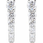 Accented U-Hoop Earrings