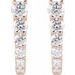 Accented U-Hoop Earrings