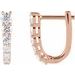 Accented U-Hoop Earrings
