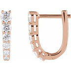 Accented U-Hoop Earrings