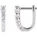 Accented U-Hoop Earrings