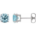 Round 4-Prong Lightweight Stud Earrings