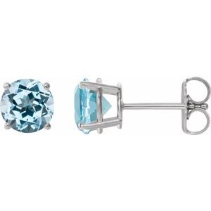 Round 4-Prong Lightweight Stud Earrings