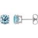 Round 4-Prong Lightweight Stud Earrings