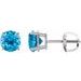 Round 4-Prong Lightweight Stud Earrings