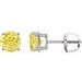 Round 4-Prong Lightweight Stud Earrings