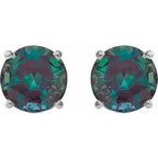 Round 4-Prong Lightweight Stud Earrings