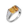 Emerald Bezel-Set Ring