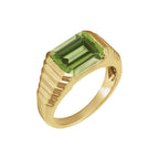 Emerald Bezel-Set Ring