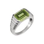 Emerald Bezel-Set Ring