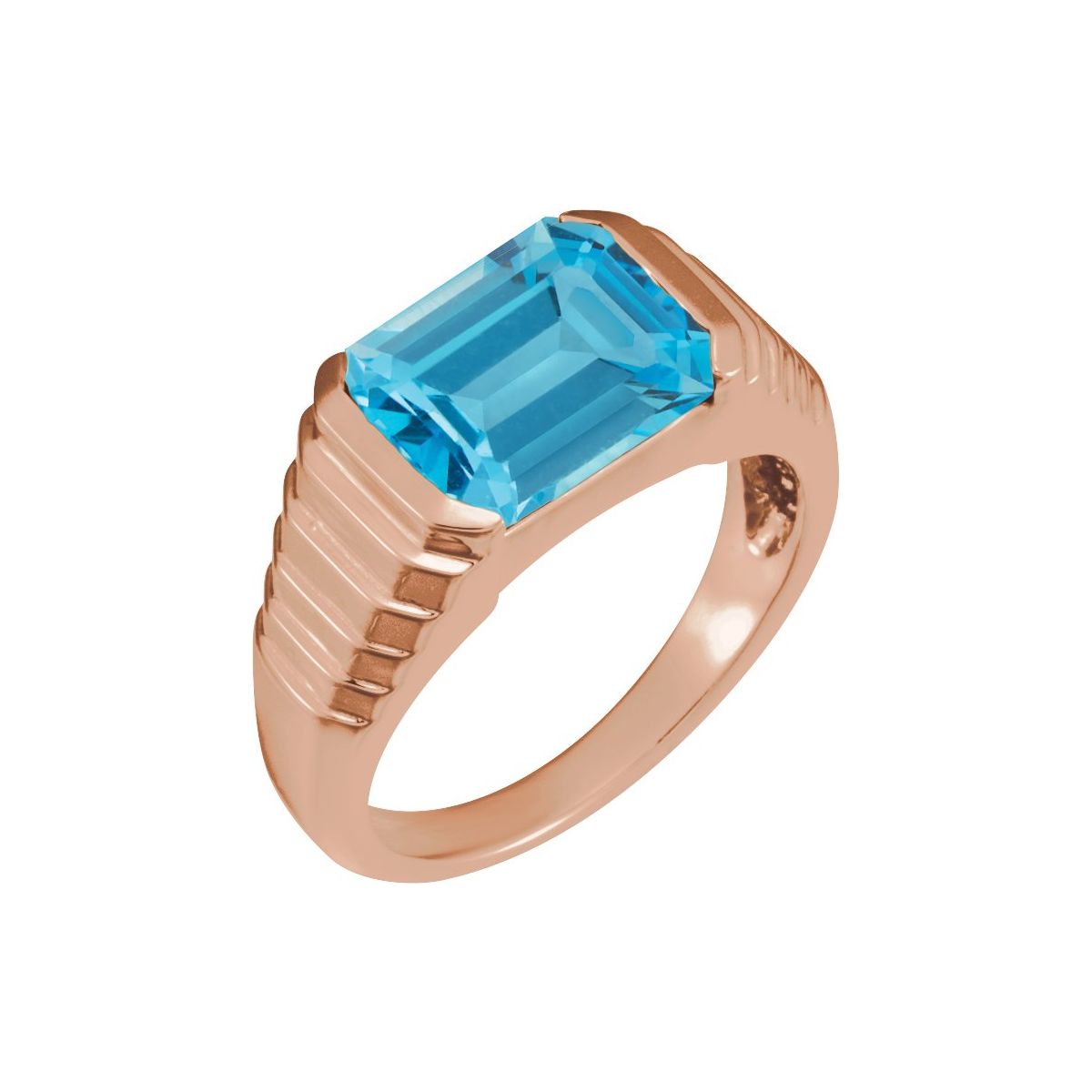 Emerald Bezel-Set Ring