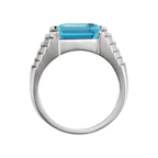 Emerald Bezel-Set Ring