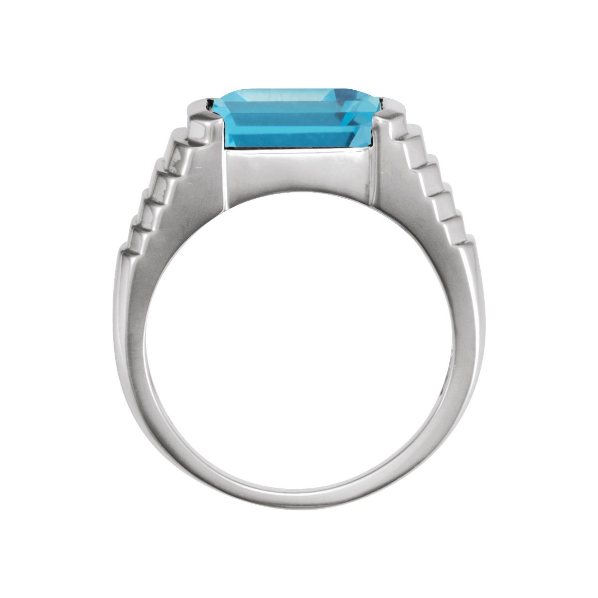 Emerald Bezel-Set Ring