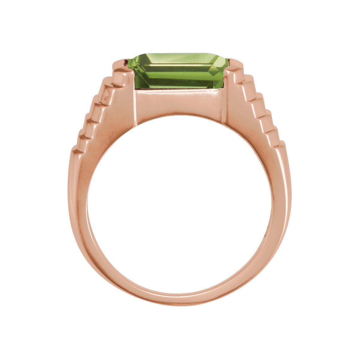 Emerald Bezel-Set Ring