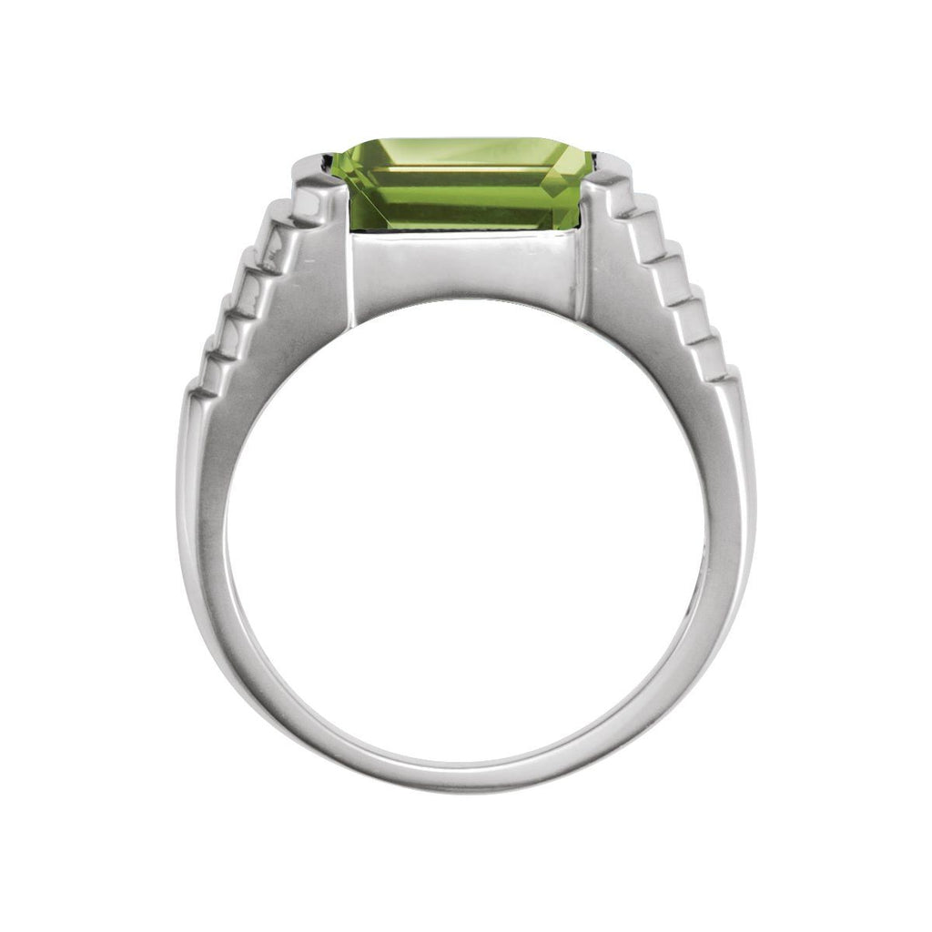 Emerald Bezel-Set Ring