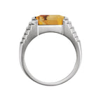 Emerald Bezel-Set Ring