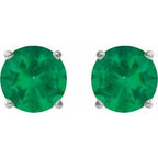 Round 4-Prong Lightweight Stud Earrings